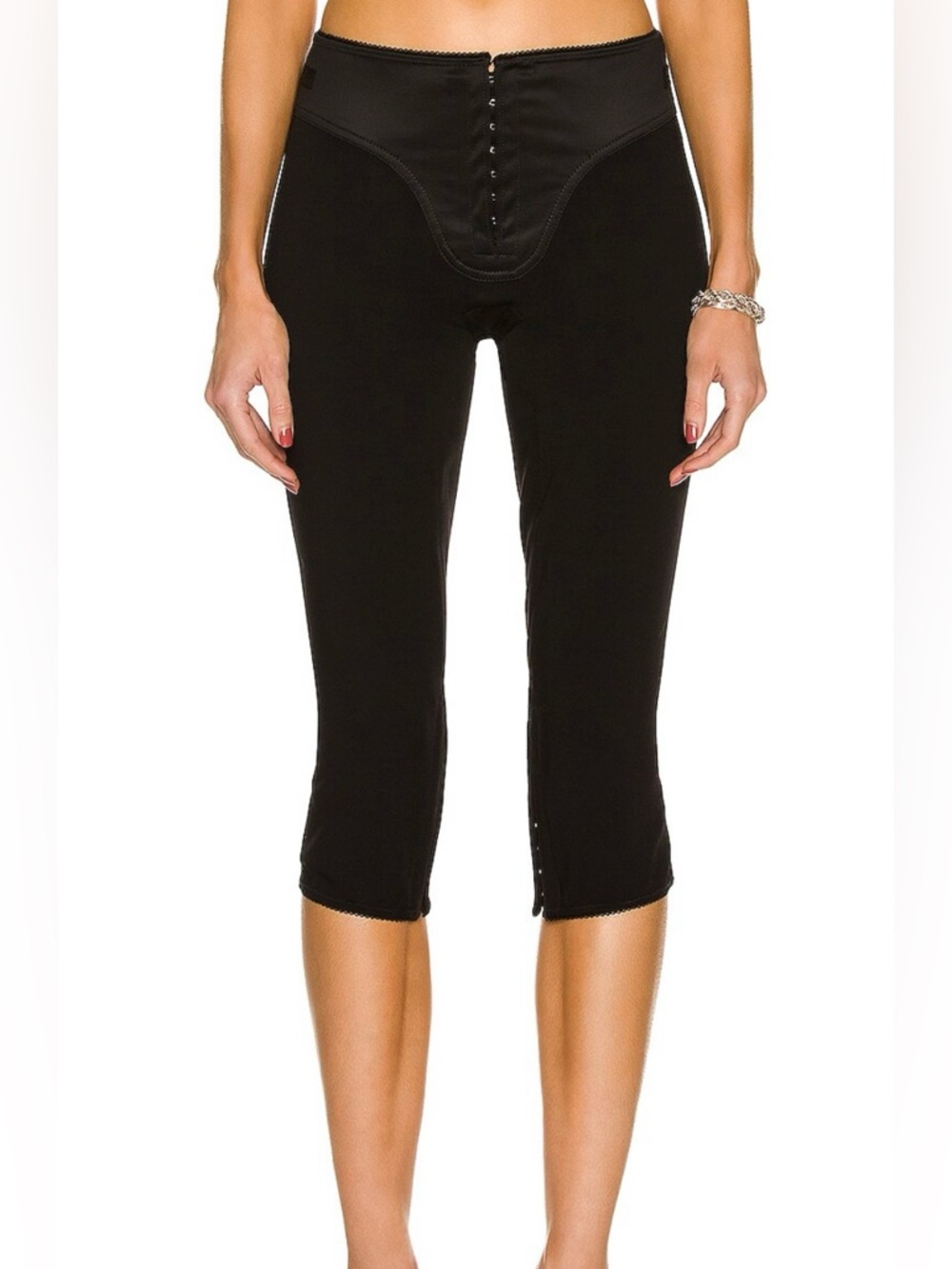 Acne Black Cropped Capri Jumpsuit Pants